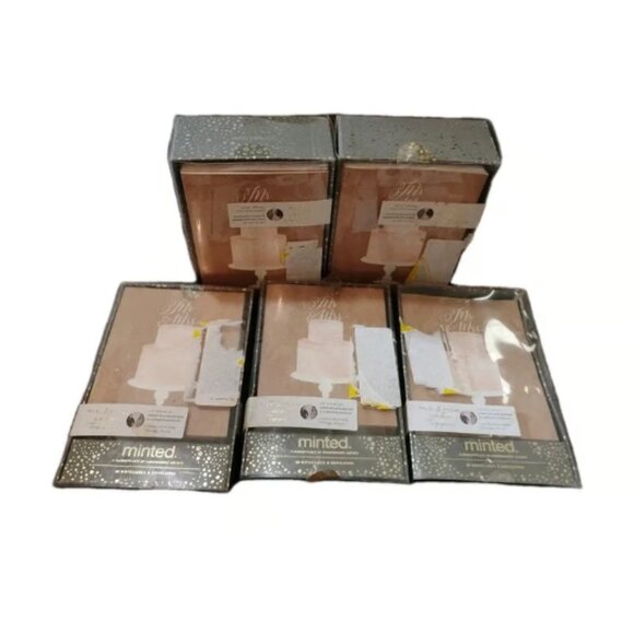 5 Boxes Rustic Wedding Invitations (100 Total) - Picture 1 of 9